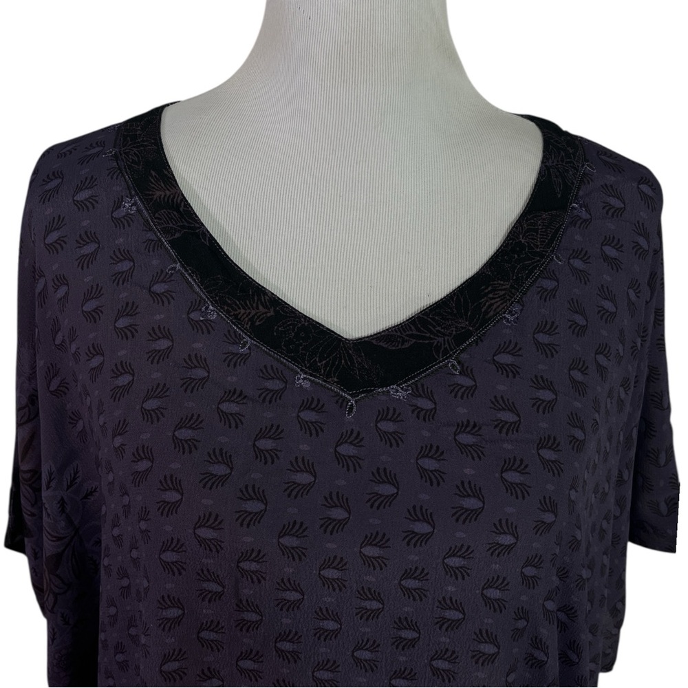 Tienda Ho 100% Rayon Boho Top in Free Size Floral Paisley Print Embroidered - Picture 4 of 7